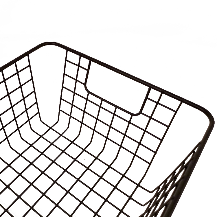 Zhaosheng Hardware - Organizador de almacenamiento de verduras para cocina, gabinetes, despensa, organización de baño, cesta de alambre negro