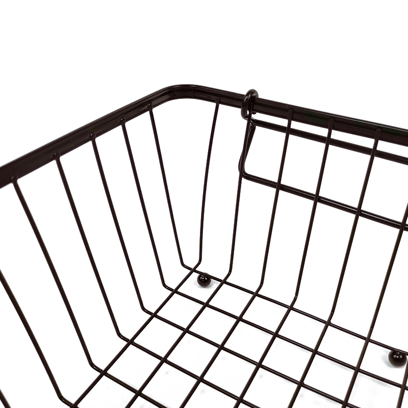 Zhaosheng Hardware - Cesta de despensa de metal apilable para baño, cocina, alimentos, frutas, cesta de almacenamiento de alambre
