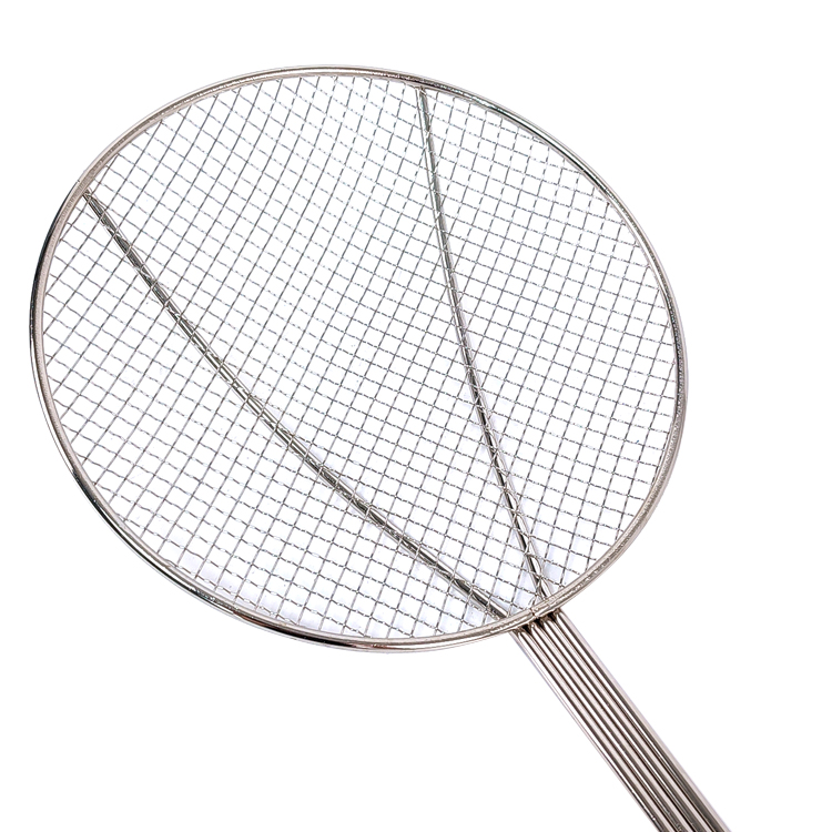 Zhaosheng Hardware - Skimmer de alambre redondo de 9 pulgadas, cuchara para freidora de cocina, skimmer de malla mediana niquelado para cocinar y freír