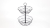 Zhaosheng Hardware - Accesorios de cocina Hogar Cesta de frutas de alambre de metal negro Cesta de frutas de 2 niveles