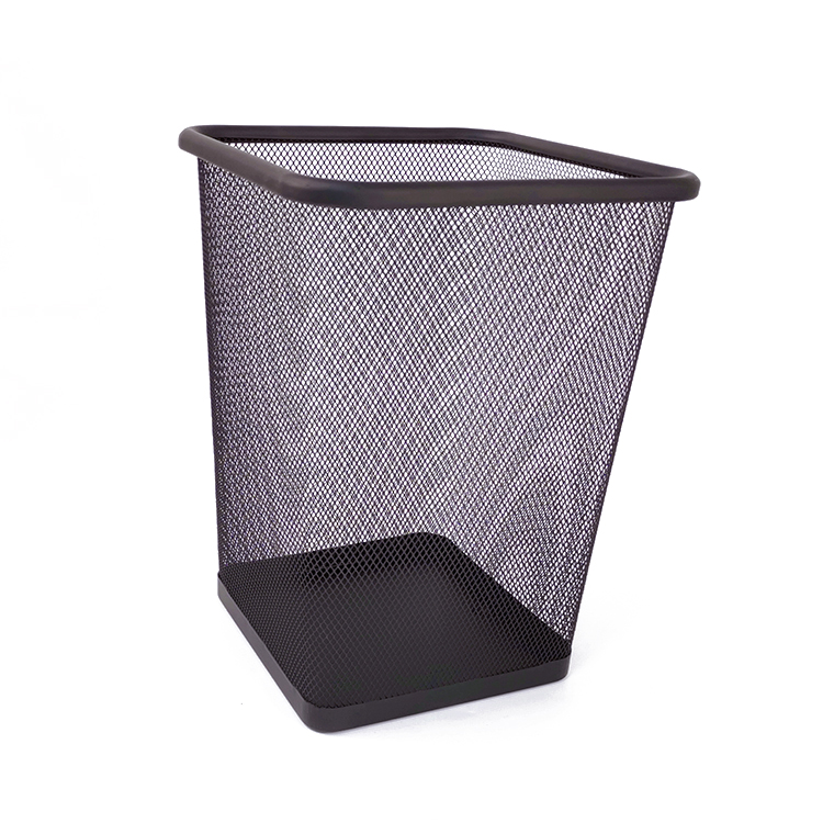 Zhaosheng Hardware -Cubo de Basura Baño Comercial Cubo de Basura de Malla metálica Redonda Bote de Basura Botes de Basura Cesta de Basura de Malla