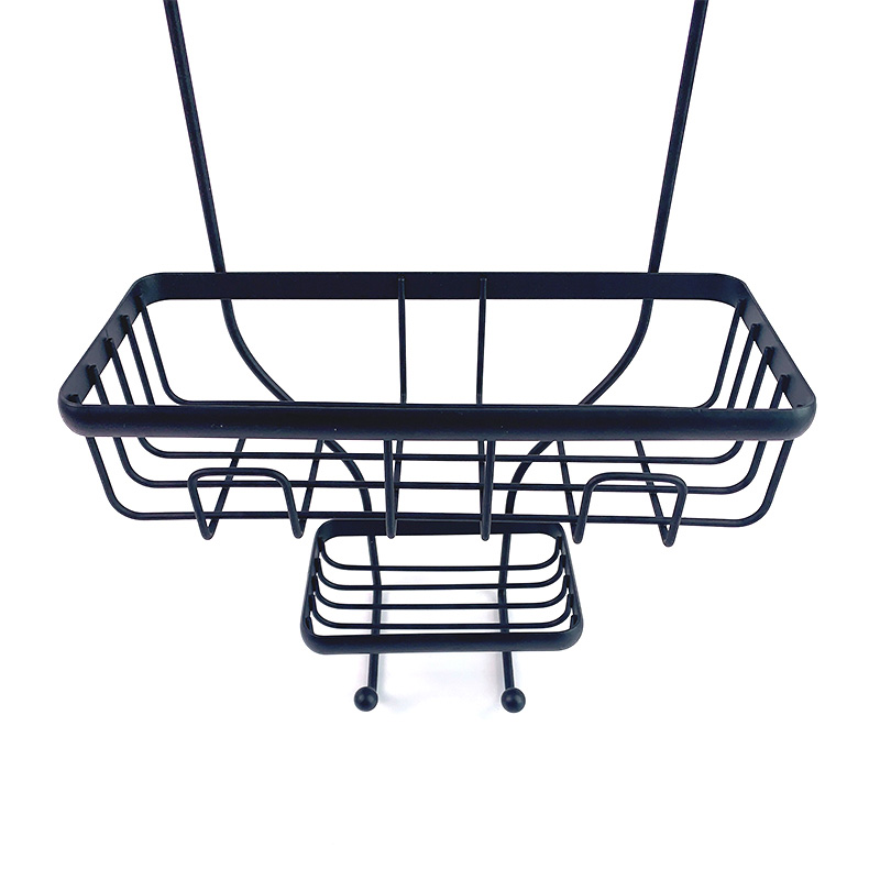 Zhaosheng- Estante de baño de Metal con Caja Fuerte para el Espacio, Estante de baño de Lujo, Estante de Esquina para baño, Estante de Esquina Negro