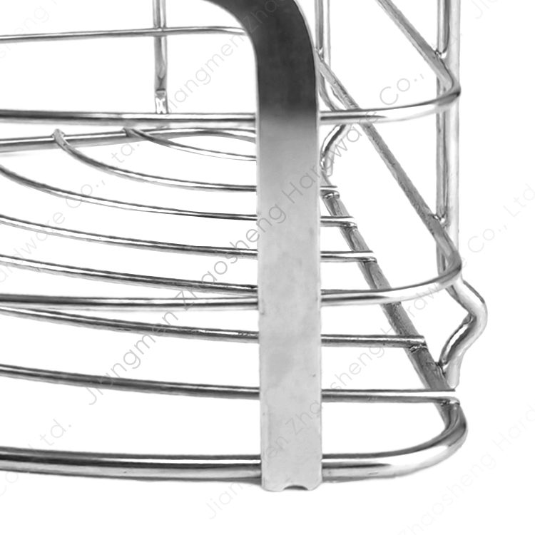 Zhaosheng - Estante de almacenamiento para baño de montaje en pared, adhesivo de acero inoxidable, estante esquinero para baño, carrito de ducha