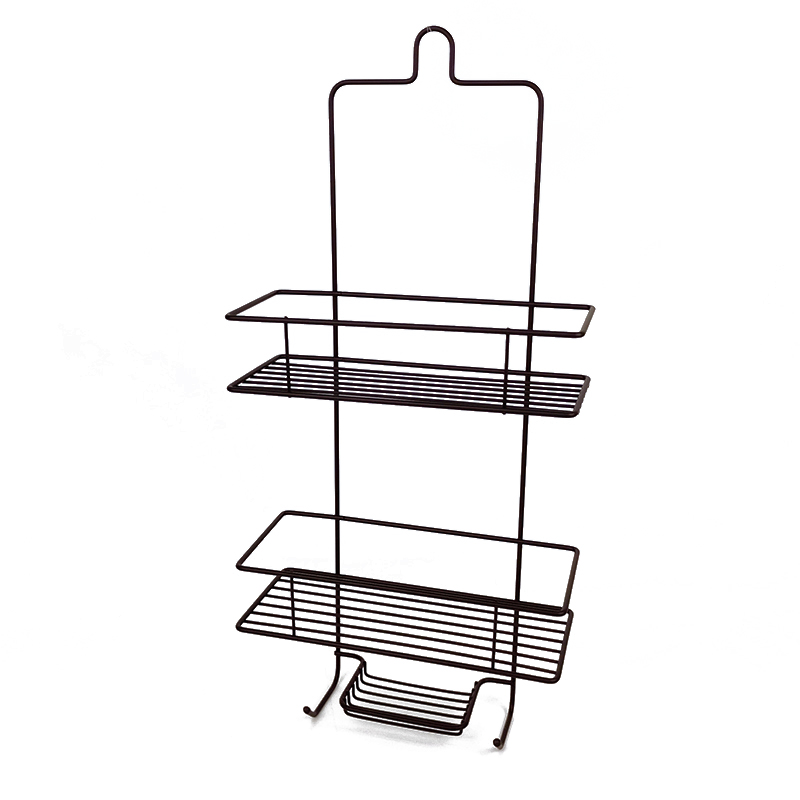 Zhaosheng - Estante de baño marrón moderno, soportes de almacenamiento, organizador de baño, estante de ducha, carrito de ducha