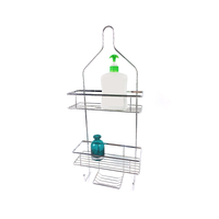 Zhaosheng - Estante de almacenamiento para baño sobre cabezal de ducha, estante para inodoro, cesta de ducha colgante, carrito de ducha de metal
