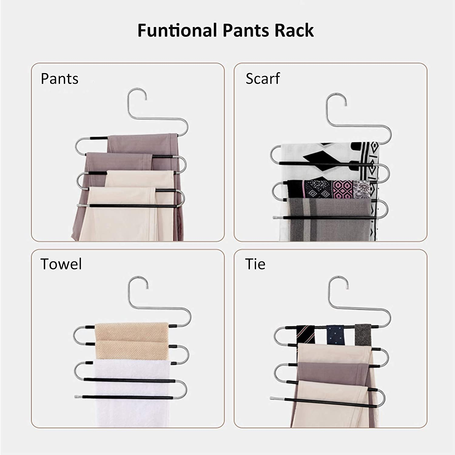 Perchas para pantalones de armario
