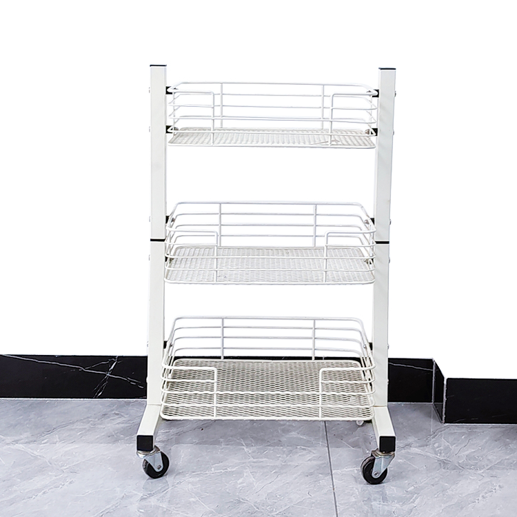 Zhaosheng Hardware - Carro organizador de almacenamiento de baño de metal multifunción de 3 niveles con ruedas