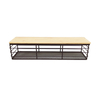 Zhaosheng Hardware - Accesorios modernos de madera para el hogar, tapa de bambú, cesta negra, organizador, cesta de alambre de almacenamiento