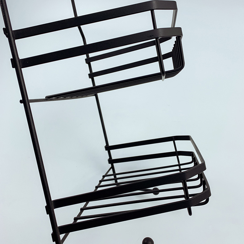 Zhaosheng - Estante para inodoro, carrito para ducha, metal, sin perforación, estante de almacenamiento para baño