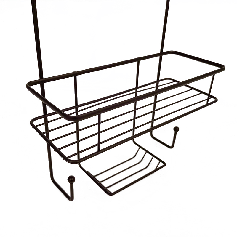 Zhaosheng - Estante de almacenamiento para baño doméstico, alambre de metal sobre cabezal de ducha, carrito de ducha colgante