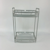 Zhaosheng - Estante de pie para jabón y champú para toallas de baño de 2 niveles, estante para carrito de ducha de aluminio