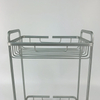 Zhaosheng - Estante de pie para jabón y champú para toallas de baño de 2 niveles, estante para carrito de ducha de aluminio