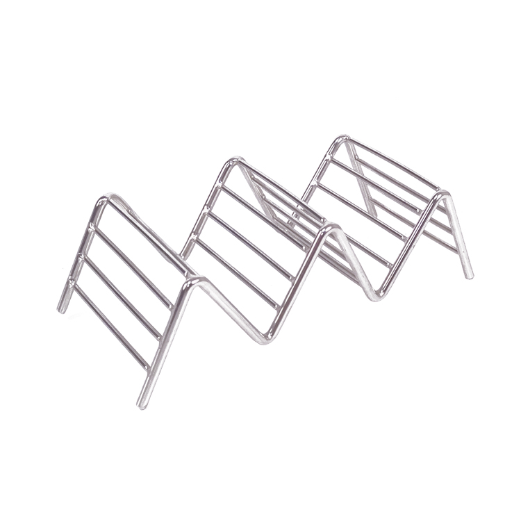 Zhaosheng Hardware - Bandeja para servir tacos de alambre de metal, soporte para tacos, soportes apilables para tacos de acero inoxidable
