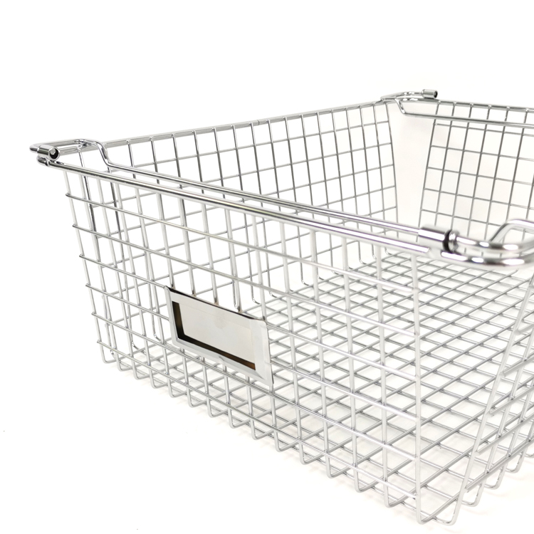 Zhaosheng Hardware - Cesta apilable de acero inoxidable, organizador de almacenamiento, armario de cocina, despensa, cesta de almacenamiento