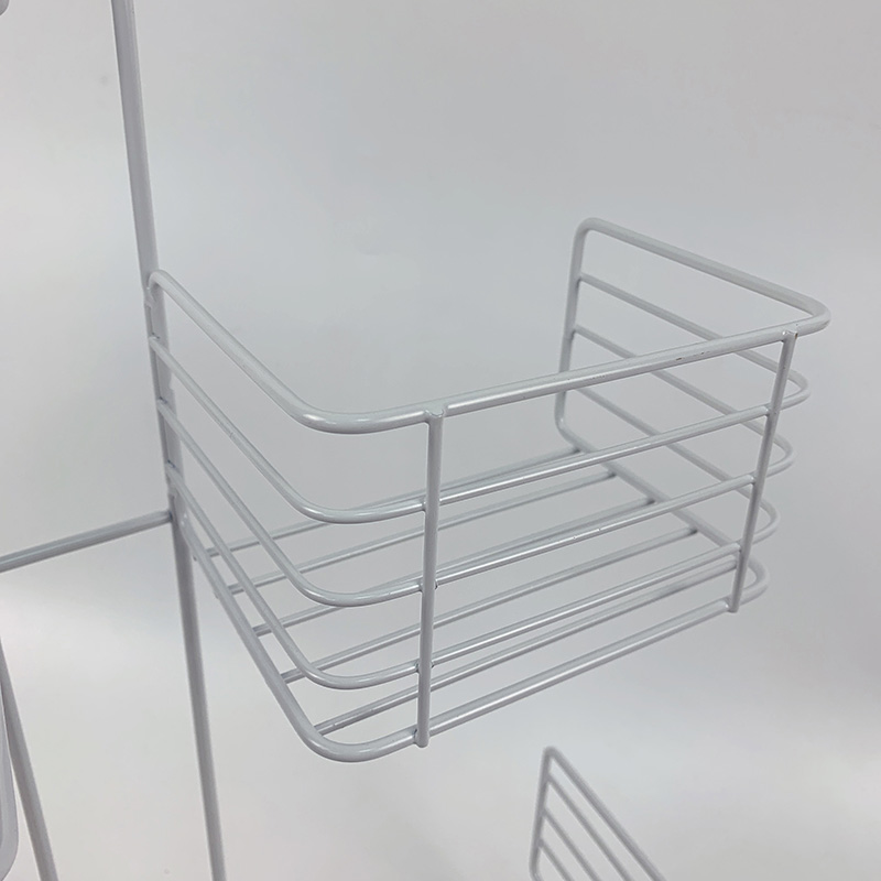 Zhaosheng - Estante de baño Blanco Organizador Champú Jabón Soporte Metal Alambre Ducha Caddy