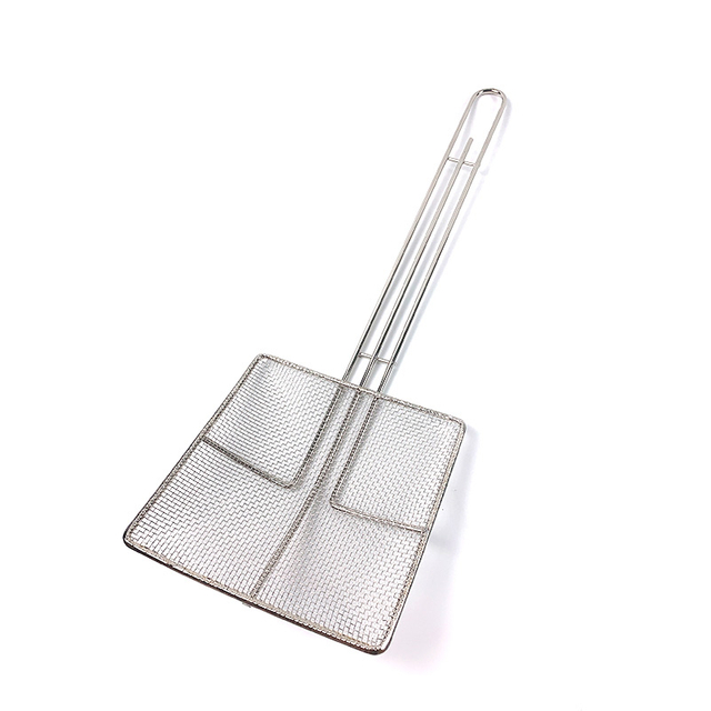 Zhaosheng Hardware - Skimmer cuadrado con colador de mango largo de malla metálica
