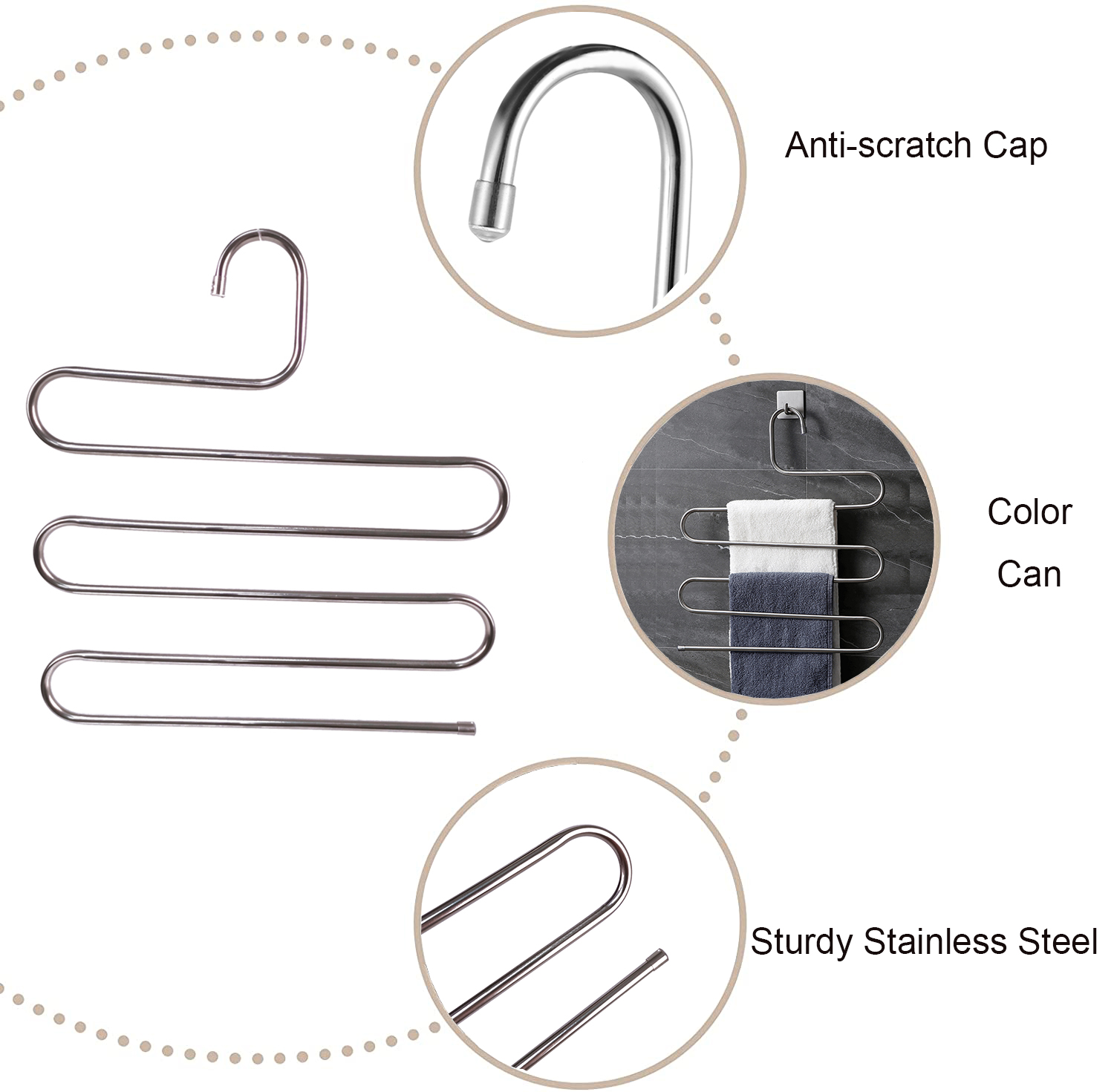 Perchas para pantalones de armario