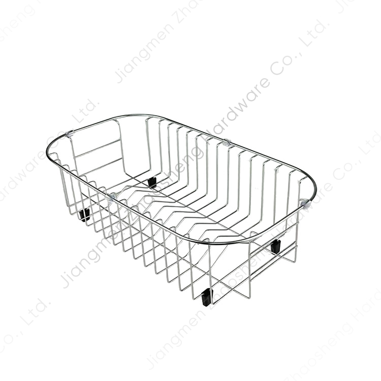 Zhaosheng Hardware - Colador de acero inoxidable 304, cesta para fregadero, escurridor, rejilla para secar frutas y verduras en el fregadero, rejilla para platos