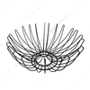 Zhaosheng Hardware - Bandeja de almacenamiento de alambre de metal para alimentos, aperitivos, cocina, verduras, frutas, cesta de alambre, estante para frutas