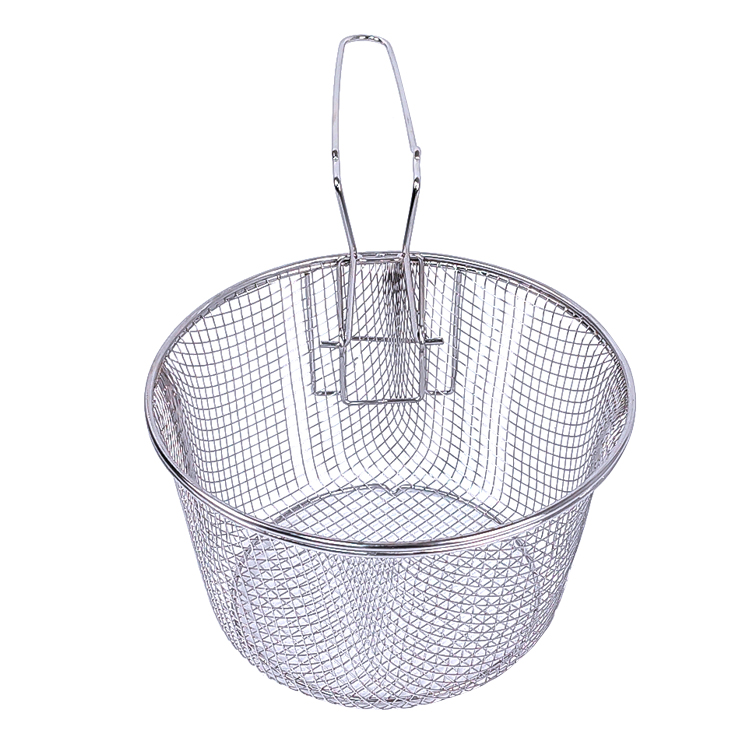 Zhaosheng Hardware - Cesta redonda de alambre de metal para freír con asa plegable
