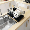 Zhaosheng Hardware - Estante para platos de acero metálico, almacenamiento de cocina, escurridor de platos, soporte para almacenamiento, estante para secar platos