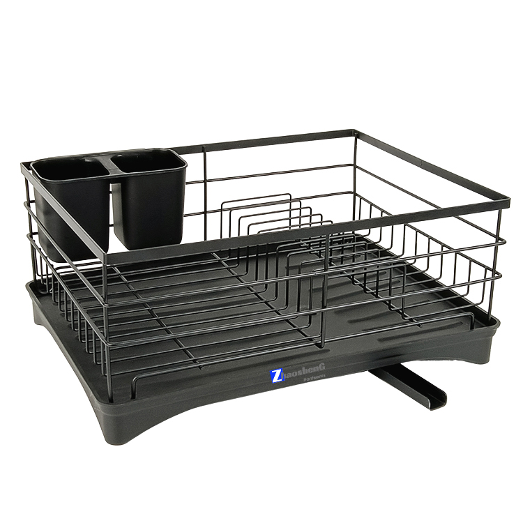 Zhaosheng Hardware - Estante para platos de acero metálico, almacenamiento de cocina, escurridor de platos, soporte para almacenamiento, estante para secar platos