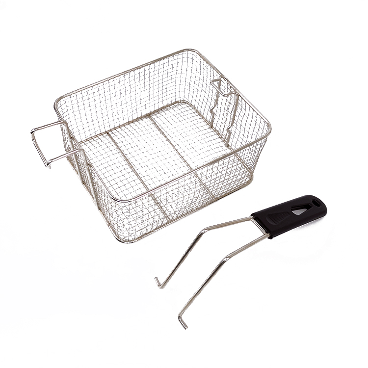 Zhaosheng Hardware - Cesta para freidora de acero inoxidable con mango plegable