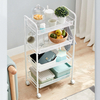 Zhaosheng Hardware - Organizador multiusos de malla para carrito de cocina, estante de almacenamiento de alimentos de 3 niveles