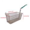 Zhaosheng Hardware - Cesta de freidora de alambre rectangular con gancho frontal