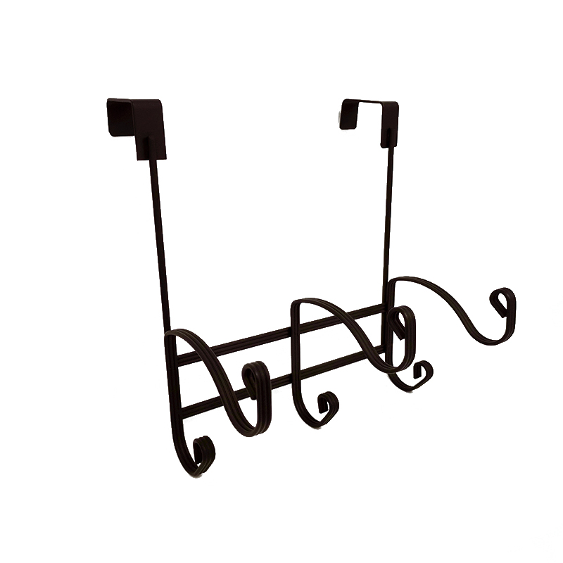 Zhaosheng Hardware - Perchero negro de acero para decoración de lujo, colgador para puerta