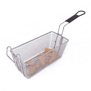 Zhaosheng Hardware - Cesta para freír de acero inoxidable de 9 galones con mango plegable