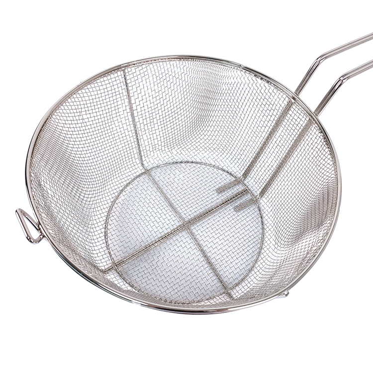 Zhaosheng Hardware - Cesta para sartén profunda, cesta redonda para freír de malla de alambre de metal