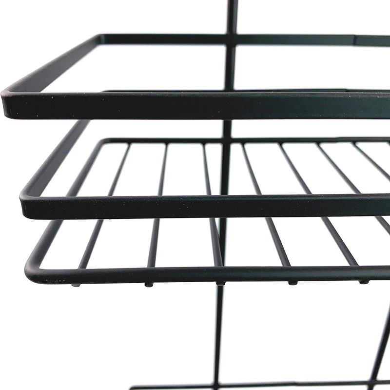 Zhaosheng - Organizador de estante de ducha de baño de metal personalizado, carrito de ducha colgante negro de 3 niveles sobre la puerta