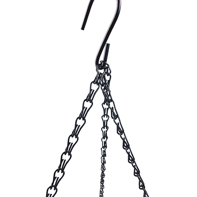 Zhaosheng Hardware - Cesta colgante decorativa de fibra de coco de 14.0 in para patio y jardín, macetero colgante con forro de fibra de coco negro