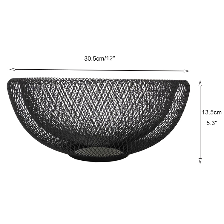 Zhaosheng Hardware - Cesta de almacenamiento de metal de acero para decoración del hogar Cestas de frutas de alambre redondo