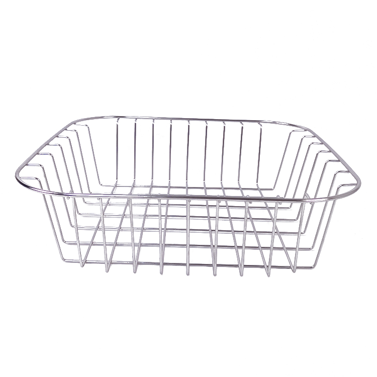 Zhaosheng Hardware - Cesta de enjuague para fregadero de cocina cuadrada, cesta de alambre de acero inoxidable para secado