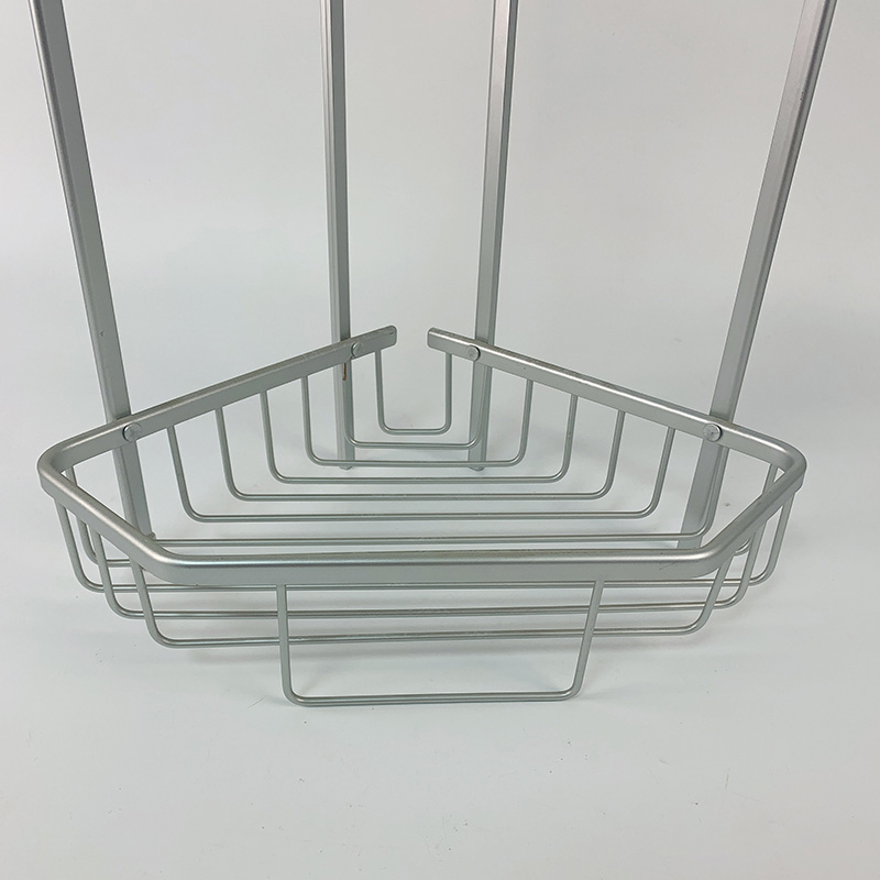 Zhaosheng - Estante de baño de Aluminio, Organizador de Inodoro, Carrito de Ducha, Estante de Almacenamiento de Esquina montado en la Pared