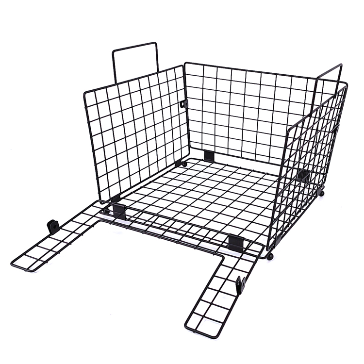 Zhaosheng Hardware - Cesta de almacenamiento plegable de metal, organizador de despensa para el baño del hogar