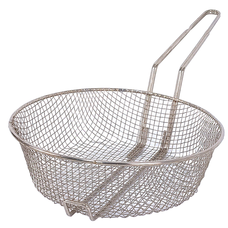 Zhaosheng Hardware - Cesta culinaria niquelada de malla mediana de 10'Cesta para freír en la parte superior de la estufa