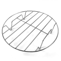 Zhaosheng Hardware - Rejilla Redonda para Enfriar para Hornear, freidora de Aire, Rejilla para cocinar, Rejilla para Olla de Vapor, Rejilla para Vapor de Acero Inoxidable