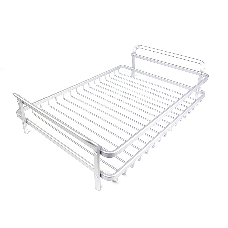 Zhaosheng Hardware - Estante para platos de aluminio, estante para secar platos de cocina de 2 niveles