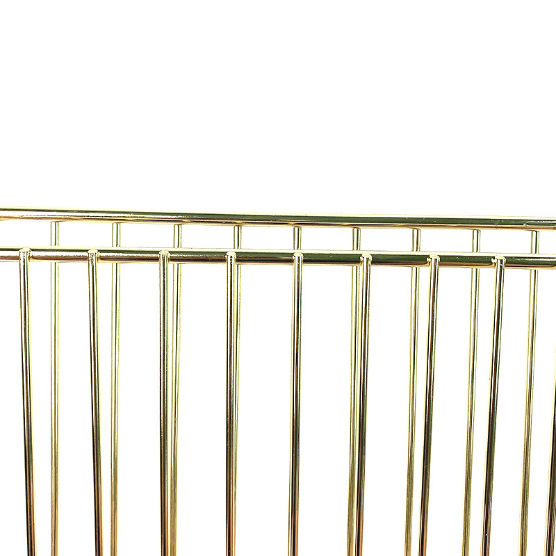 Zhaosheng Hardware - Escurreplatos plegable de alambre de metal de 2 niveles, chapado en oro