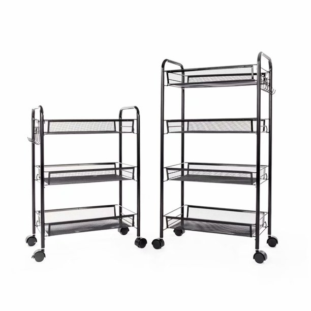 Zhaosheng Hardware - Organizador de carro utilitario de malla de almacenamiento para el hogar Estante de almacenamiento de cocina de 3 niveles