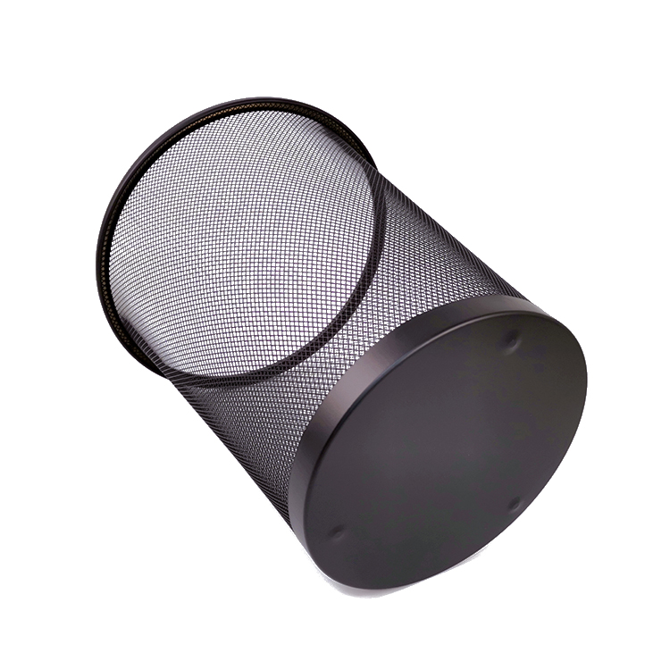 Zhaosheng Hardware - Cesta de Papel de Oficina Contenedores de Basura de Malla metálica Redonda Contenedor de Basura Botes de Basura Cesta de Basura de Malla