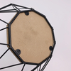 Zhaosheng Hardware -Cesta redonda de pan negra, frutero de acero y metal, base de bambú, cesta de frutas de alambre de almacenamiento de cocina