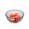 Zhaosheng Hardware - Decoración de mesa de cocina, organizador de alimentos de metal, cesta de frutas negra de alambre para el hogar