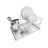 Zhaosheng Hardware - Estante para platos de acero inoxidable, escurridor de platos de 2 niveles, ideal para platos, platos, tazas y cuencos