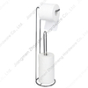 Zhaosheng Hardware - Portarrollos de papel higiénico independiente, dispensador de papel higiénico, alambre de metal, niquelado negro