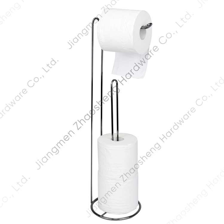 Zhaosheng Hardware - Portarrollos de papel higiénico independiente, dispensador de papel higiénico, alambre de metal, niquelado negro