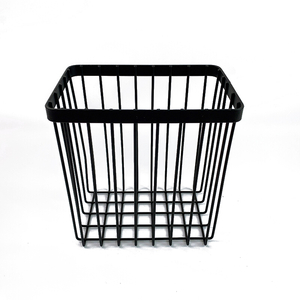 Zhaosheng Hardware - Cesta de almacenamiento de alambre Bakset de metal negro para almacenamiento de cocina y baño